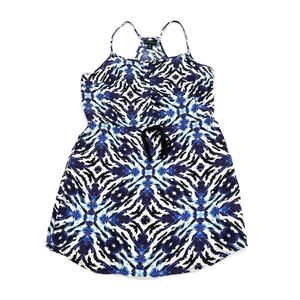 Cynthia Rowley Linen Sundress Womens Size 10 Blue Tie Dye Sleeveless